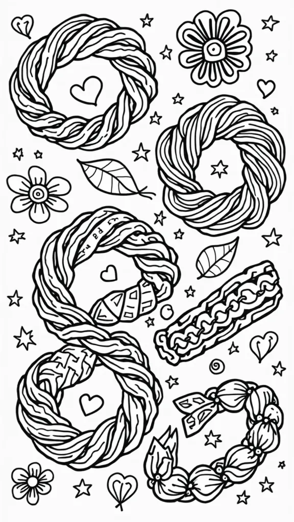 friendship bracelet coloring pages